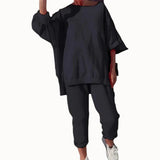 Aneta Sofistikovaná Domácí Souprava Oversize Kalhoty