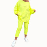 Aneta Sofistikovaná Domácí Souprava Oversize Kalhoty