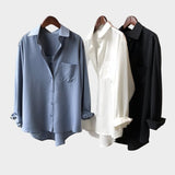 Veronika Elegantní ŠedokošiloblůzaSBílýmKontrastnímLímcem