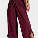 Justina | Palazzo kalhoty s volánky a vysokým pasem