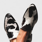 Macarena | Elegantní mokasíny s nízkým podpatkem a zvířecím potiskem