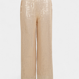 Elva | Kalhoty s vysokým pasem, flitry a volným střihem