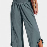 Justina | Palazzo kalhoty s volánky a vysokým pasem