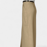 Amani | Dlouhá sukně s vysokým pasem, předním rozparkem a rovným střihem