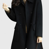 Camille | Klasický dvouřadý kabát z vlny