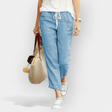 Věnceslava Elegant LehkáBavlněná RovnéhoStřihu Kalhoty