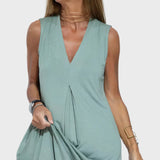 Karolína Elegantní Conjunto Vestido Cárdigan ZelenýVýstřih