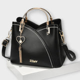 Sára Elegantní Strukturovaná Kabelka Lesklými Detaily